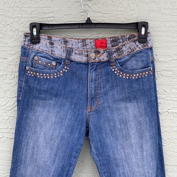 V Christina Jeans Sz 8 With Studs - Picture 2 of 10